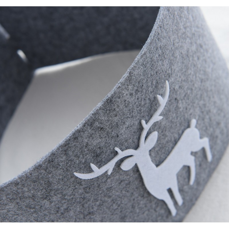 Owijka pod choinke maskująca renifer szarość Boże Narodzenie KSN126 - obrazek 2