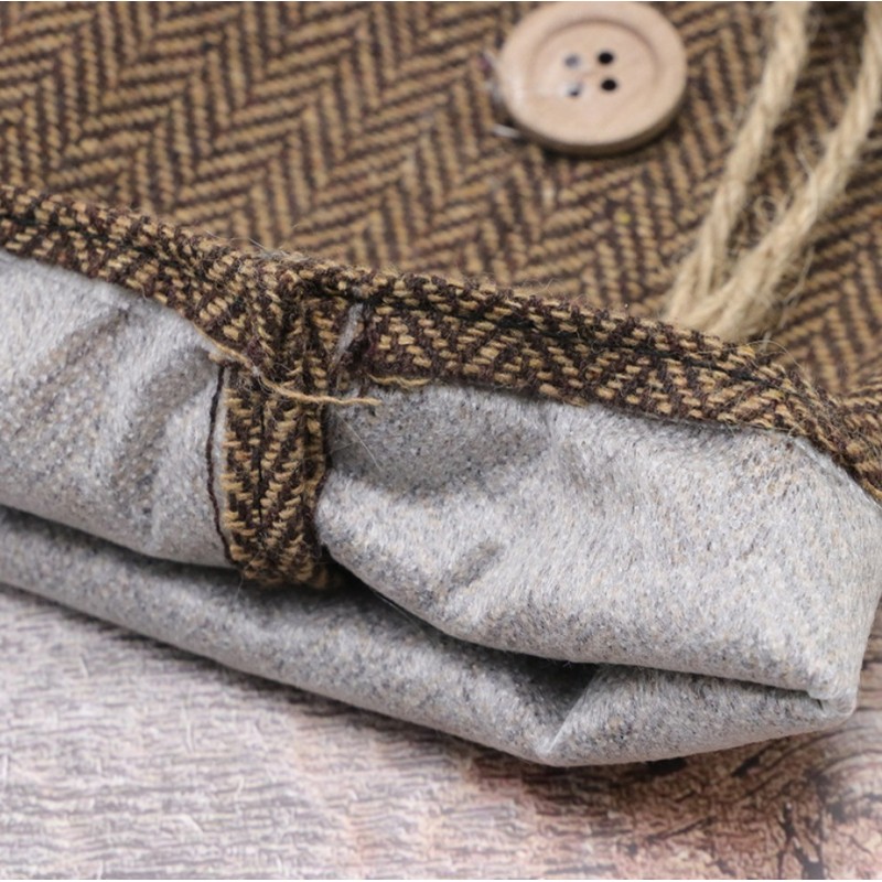 Pokrowiec na butelkę, wino Boże Narodzenie czerwono - zielona krata KSN11 - obrazek 6