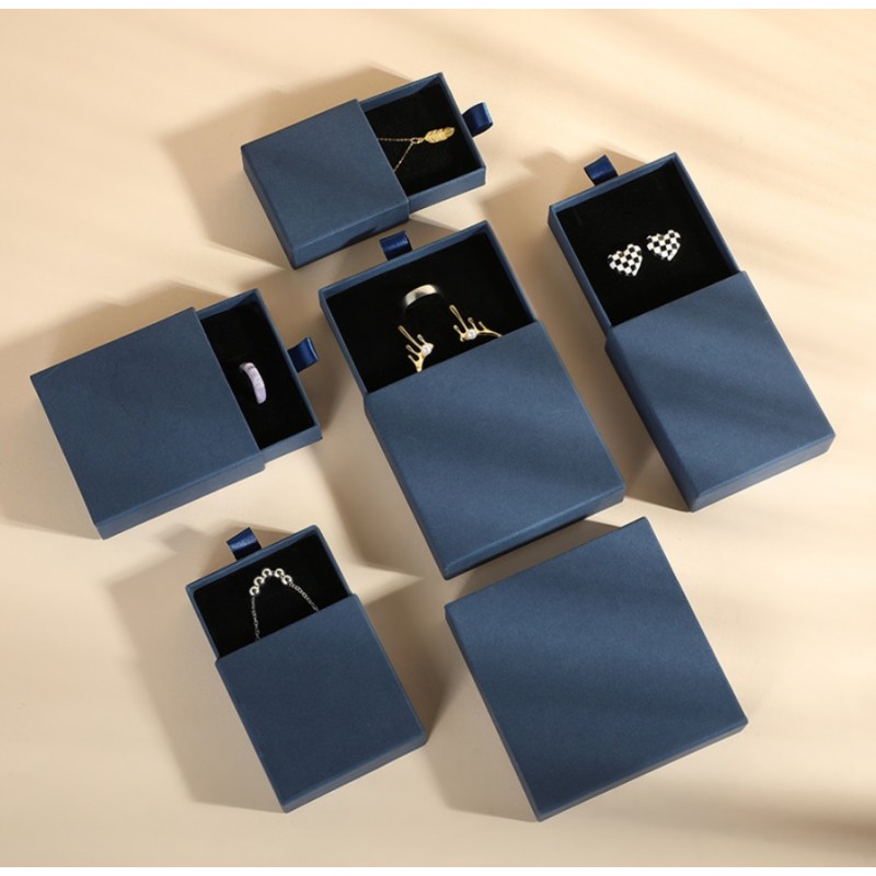 PUDEŁKO OZDOBNE NA BIŻUTERIĘ, kolczyki, pierścionek 3,5 x 5,3 x 5,3 cm PDOZ11GRAN - obrazek 3