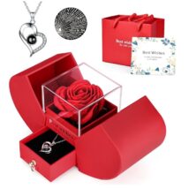 Pudełeczko Walentynkowe na biżuterię mydlana Wieczna Róża PDOZ23