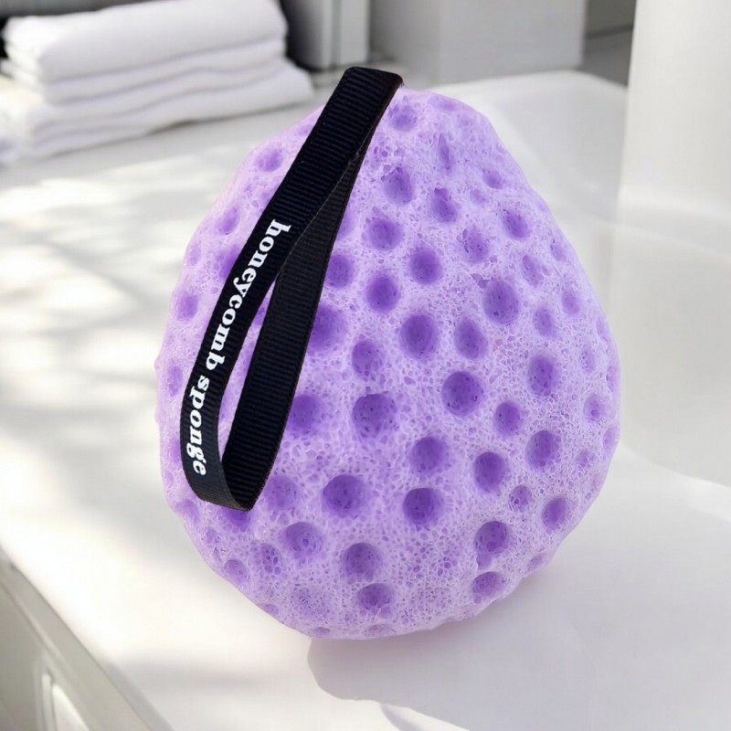 Gąbka Plaster miodu do mycia ciała na mokro 10 cm delikatny peeling GB03FIO - obrazek 3