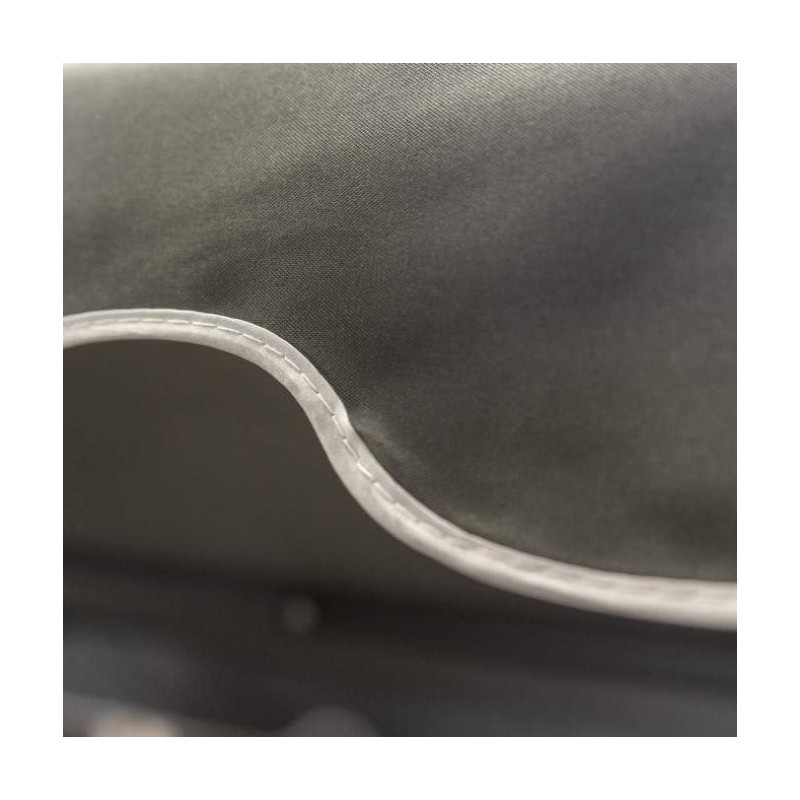 Huśtawka ogrodowa 3-osobowa z baldachimem i 2 poduszkami, czarna HO01CZ - obrazek 4