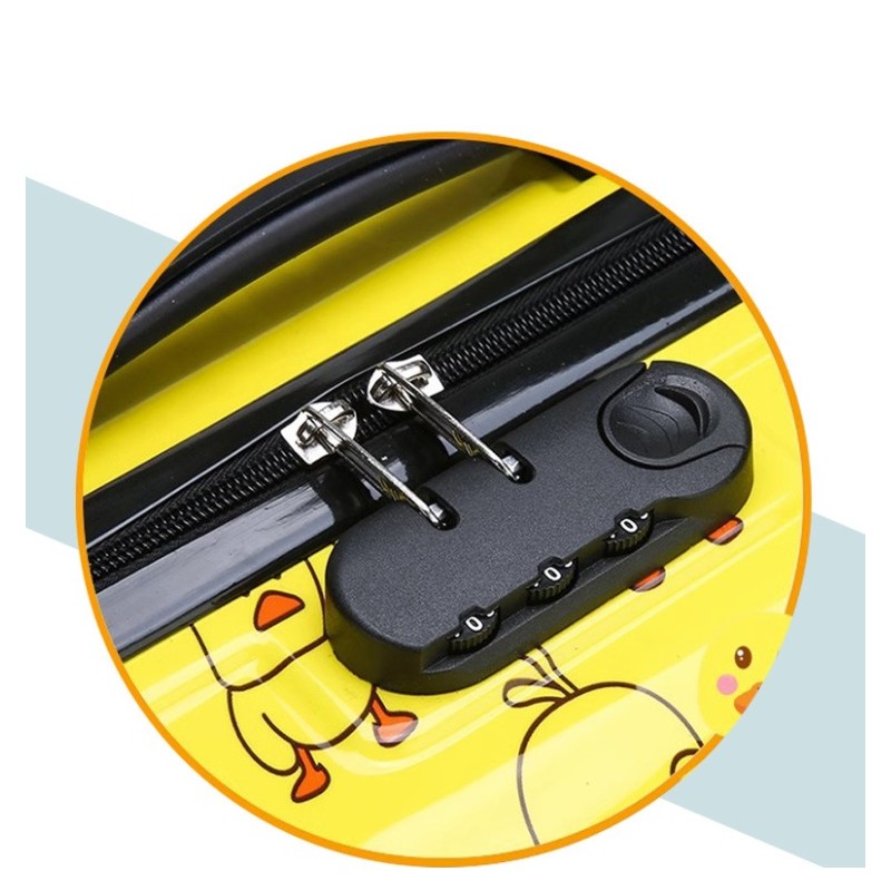 WALIZKA DZIECIĘCA KABINOWA BAGAŻ DZIECI z szyfrem panda niebieska WP07 - obrazek 4