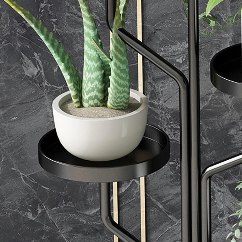 Kwietnik, regał, stojak na kwiaty metalowy okrągły na kółkach 130х40cm SZ38CZ - obrazek 6