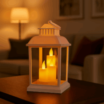 Lampion dekoracyjny LED z imitacją świec 12 x 23 cm – LAMP54WZ4