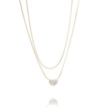 Naszyjnik stal szlachetna pozłacana 14k złotem NST1488