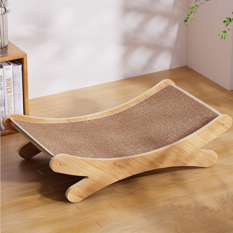 Legowisko, drapak dla kota- drewno, lina jutowa 49 x 30 x 16 cm KOT27 - obrazek 2