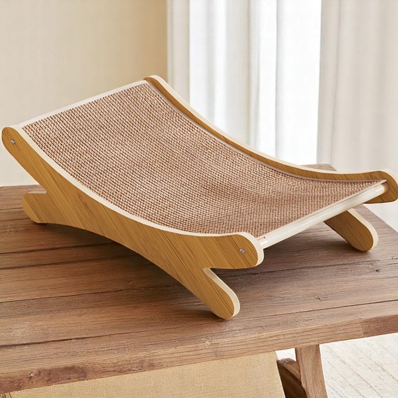 Legowisko, drapak dla kota- drewno, lina jutowa 49 x 30 x 16 cm KOT27 - obrazek 3