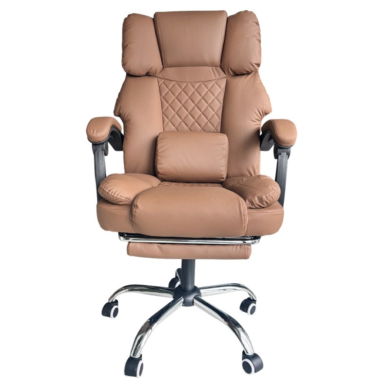 Fotel biurowy obrotowy MASTER PRESTIGE, podnóżek i masażer- ecoskóra kawowy KO42CAP - obrazek 5