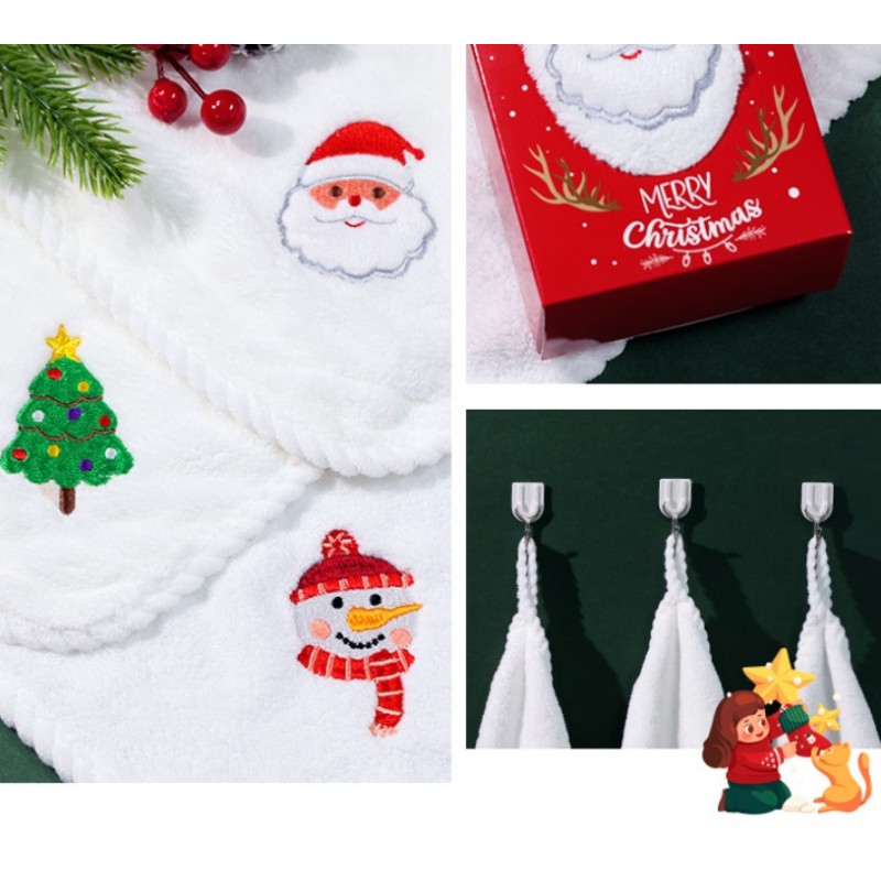 Ręcznik świąteczny motyw CHOINKA 35x35cm REC59WZ2 - obrazek 3