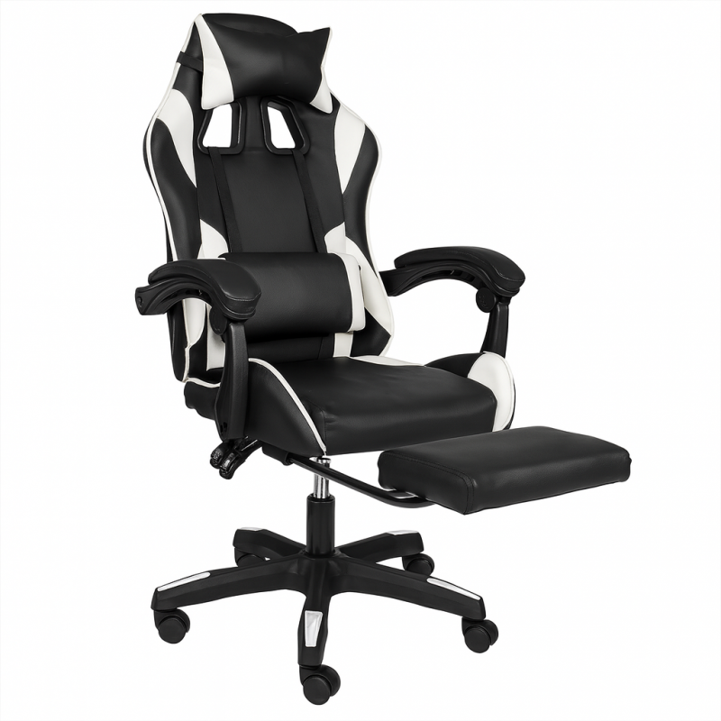 Fotel gamingowy obrotowy z podnóżkiem STRIKER ONE - KO31B - obrazek 2