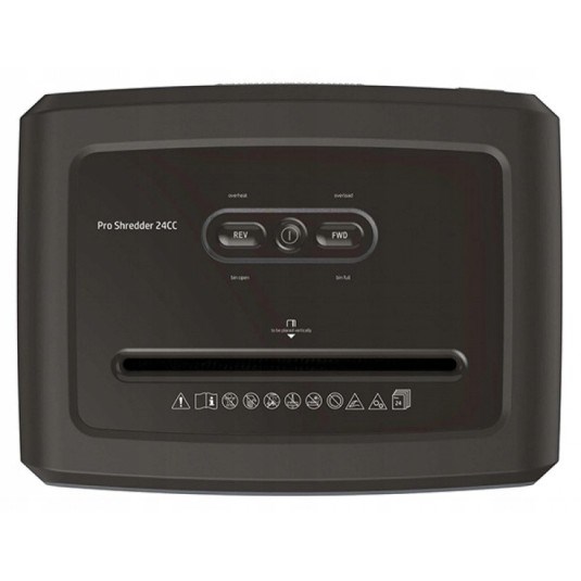 HP Niszczarka PRO SHREDDER 24CC, ścinki, P-4, 24 kart., 30l, ciemnoszara - obrazek 4