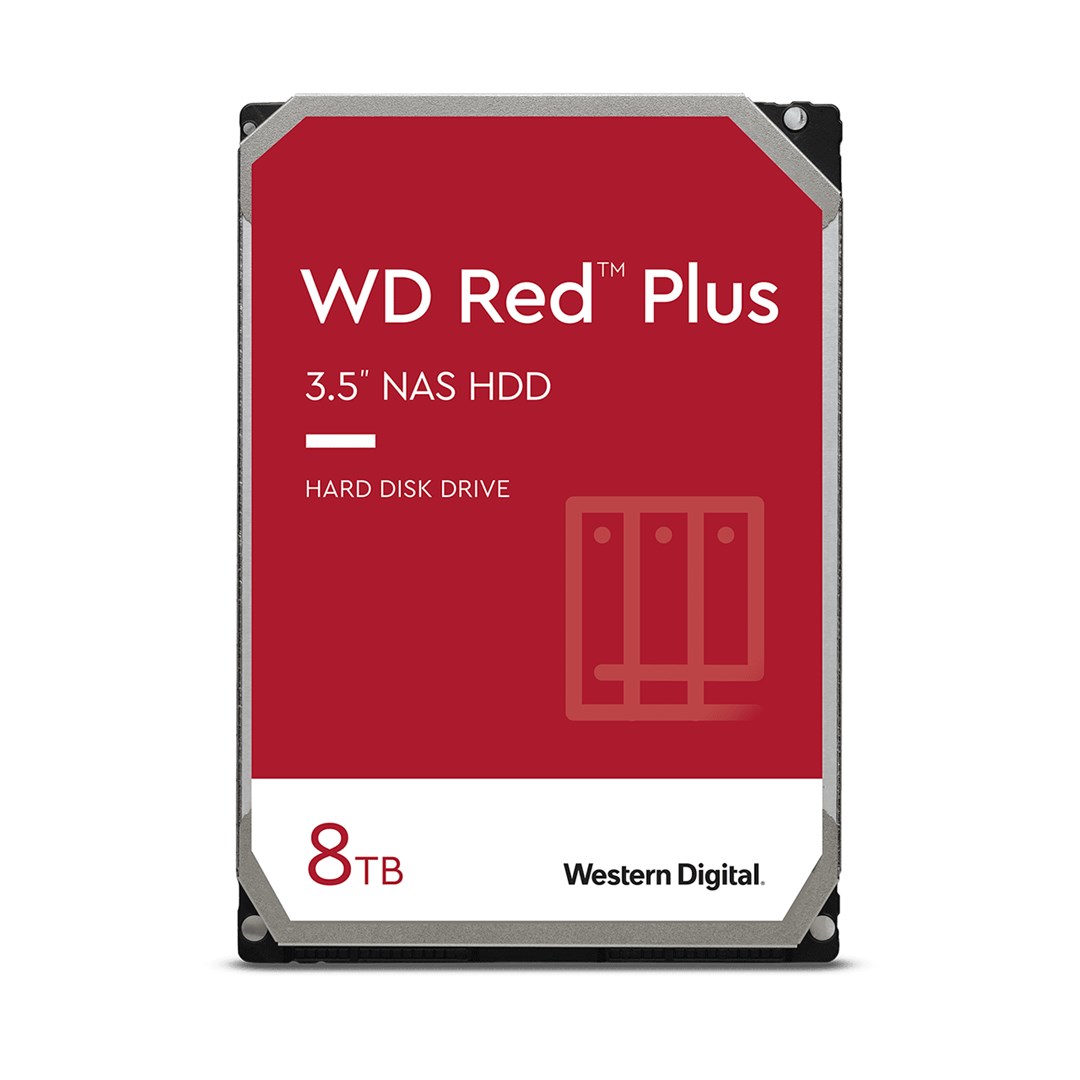 Dysk HDD WD Red Plus WD80EFPX (8 TB ; 3.5"; 256 MB; 5640 obr/min)