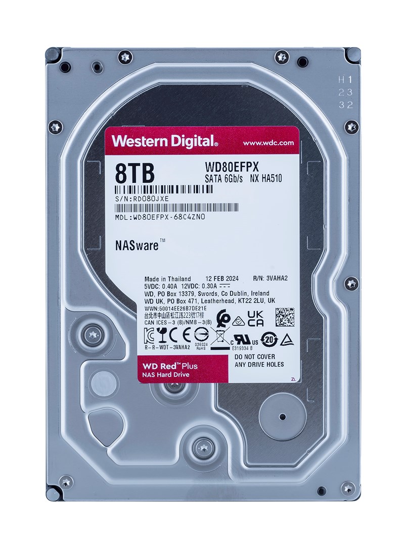 Dysk HDD WD Red Plus WD80EFPX (8 TB ; 3.5"; 256 MB; 5640 obr/min) - obrazek 3