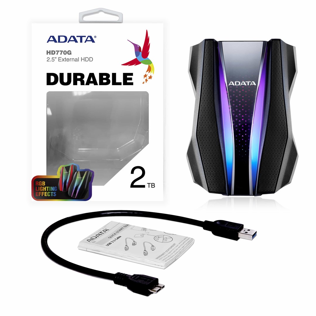 Dysk zewnętrzny HDD ADATA HD770G (2TB; 2.5"; USB 3.2; czarny) - obrazek 4