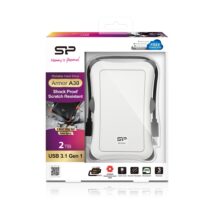Dysk zewnętrzny HDD Silicon Power Armor A30 (2TB; 2.5″; USB 3.2; 5400 obr/min; White; SP020TBPHDA30S3W)