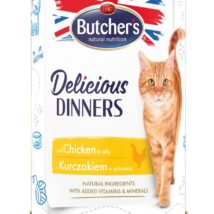 BUTCHER’S Delicious Dinners Kawałki z kurczakiem w galaretce – mokra karma dla kota – 400 g
