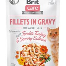 BRIT Care Fillets in Gravy filety z indykiem i łososiem w sosie – mokra karma dla kota – 85 g