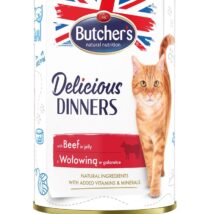 BUTCHER’S Delicious Dinners Kawałki z wołowiną w galaretce – mokra karma dla kota – 400 g