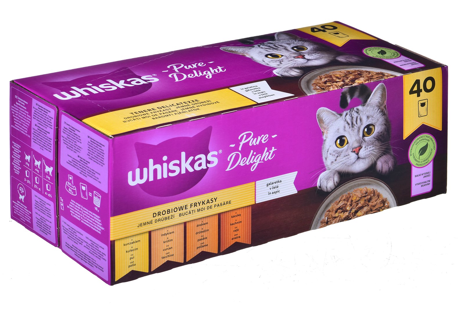 WHISKAS Pure Delight Drobiowe Frykasy w galaretce - mokra karma dla kota - 40 x 85g - obrazek 3