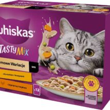 WHISKAS Tasty Mix Kremowe wariacje w sosie – mokra karma dla kota – saszetka -12×85 g