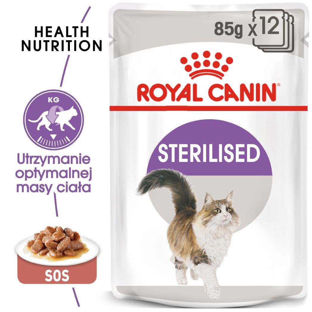 ROYAL CANIN FHN Sterilised w sosie - mokra karma dla kota dorosłego - 12x85g - obrazek 3