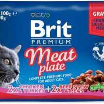 BRIT Premium Cat Meat Plate – mokra karma dla kota – 4×100 g