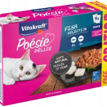 VITAKRAFT Poesie Delice w sosie multipack sauce rybny – mokra karma dla kota – 6+1 x 85g