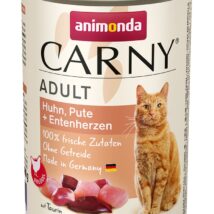 ANIMONDA Carny Adult kurczak, indyk, kacze serca – mokra karma dla kota – 400g