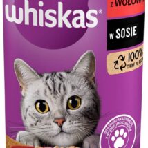 WHISKAS Adult Wołowina w sosie – mokra karma dla kota – 400 g