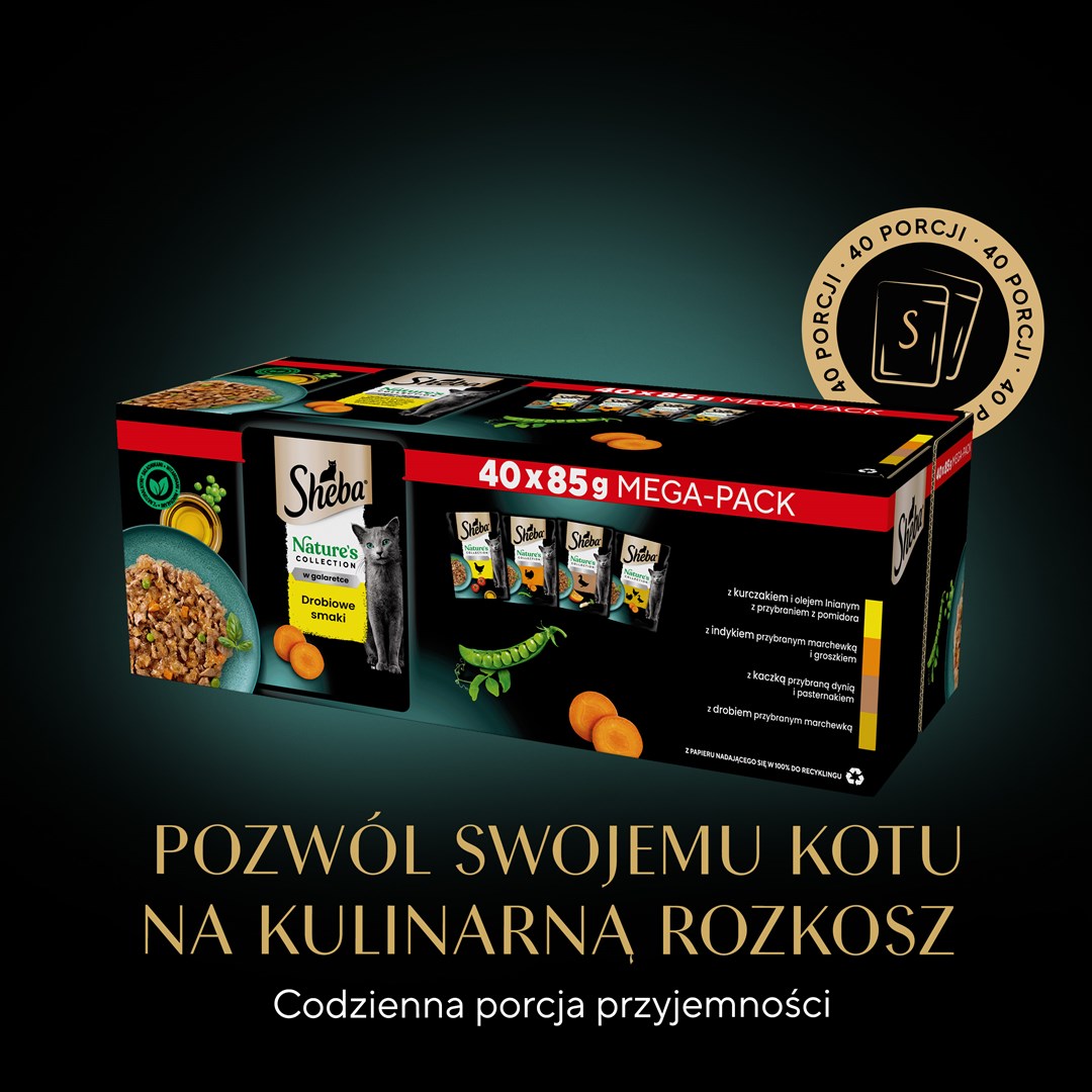 SHEBA Nature's Collection drobiowe smaki w galarecie- Drób - Adult- Mokra karma dla kota- 40x85 - obrazek 4