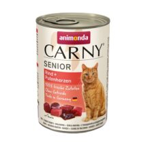 ANIMONDA Carny Senior wołowina i serca indyka – mokra karma dla kota – 400g