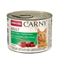 ANIMONDA Carny Adult wołowina, indyk i królik – mokra karma dla kota – 200g