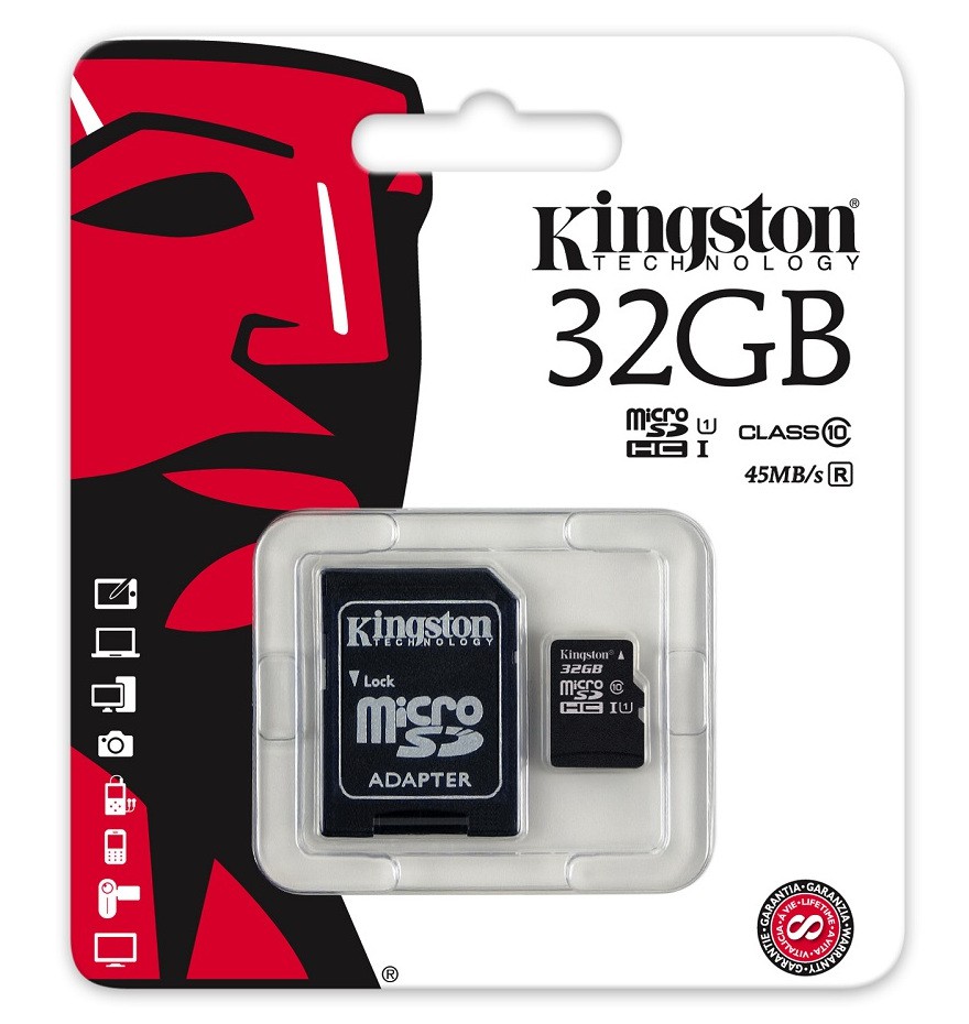 Karta pamięci microSDHC Kingston Class 10 32GB + Adapter SD - obrazek 3